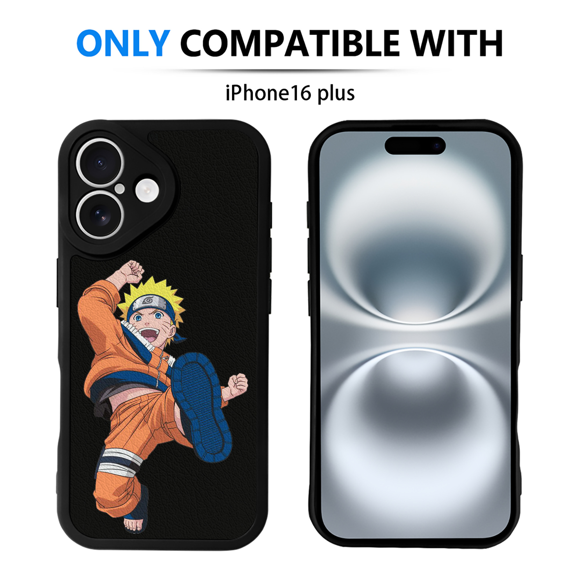 （画像用） NARUTO -ナルト- うずまき ナルト Uzumaki Naruto 【iPhone 16シリーズ対応】シリコンスマホケース（レザー調） 材質：シリコン